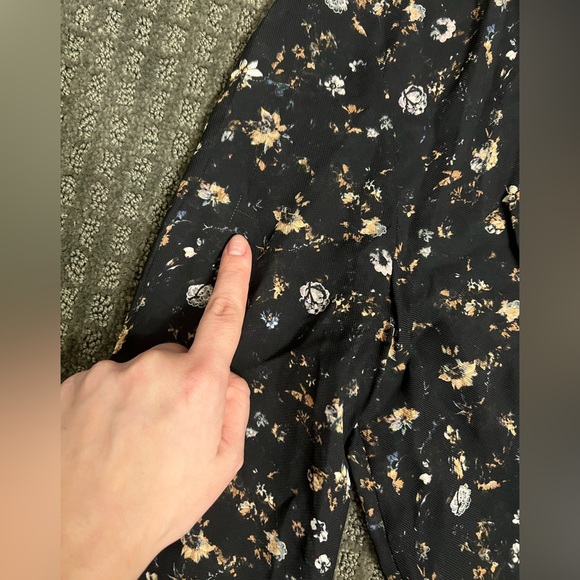 IRO Womens Casual Long Sleeve Floral Tie Neck Maxi Dress Black Size 40 Us 8 - Picture 12 of 14